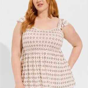 Babydoll Super Soft Slub Ruffle Shoulder Tank Size 1 Torrid